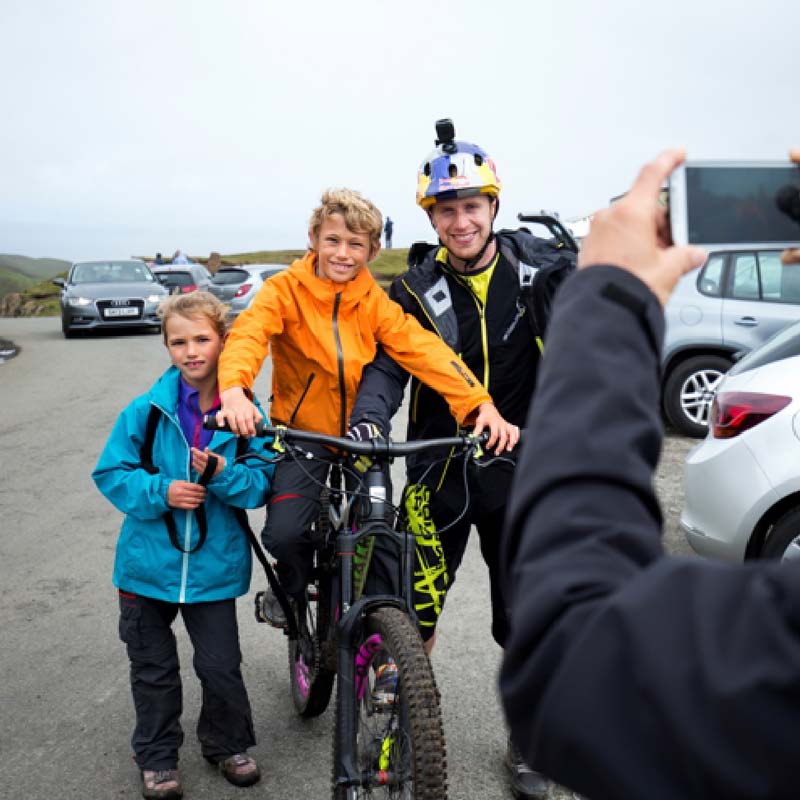 Danny Macaskill, supporter and patron of the project.